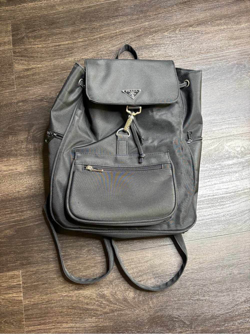 Black Prada Nylon Back Pack